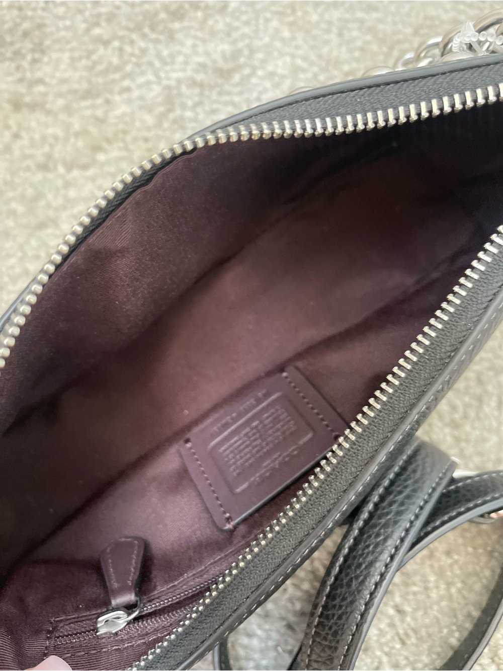 Coach leather Black Charlotte Bag with Rivets - Picture 5 of 6